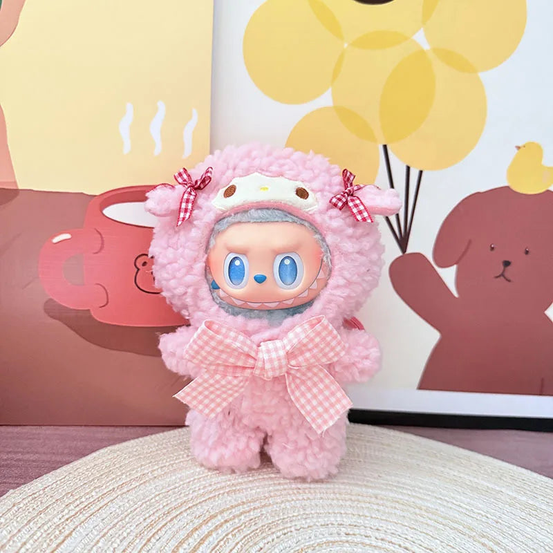 Cute Animals for Labubu Doll Clothing Set Hat 17cm Clothes Shoes Doll DIY Accessories Training Sitting Party Games Toys Gifts