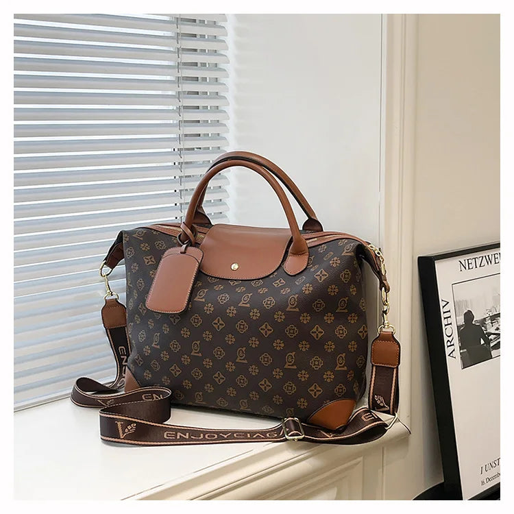 2025 New Large-Capacity Portable Tote Bag — Fashionable, Leisure & Travel-Ready, Versatile Shoulder/Crossbody Bag for Women
