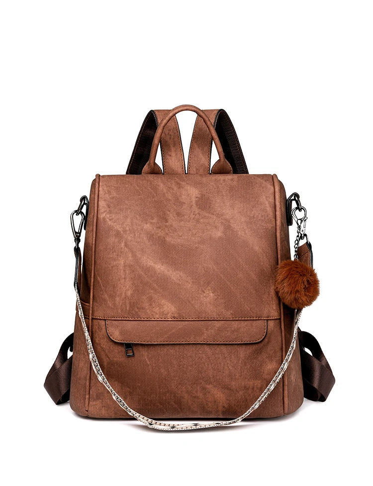 Womens Purse Leather Backpack Purse for Women Fashion Backpack Ladies Designer Ladies Shoulder Bags for Travel College Work