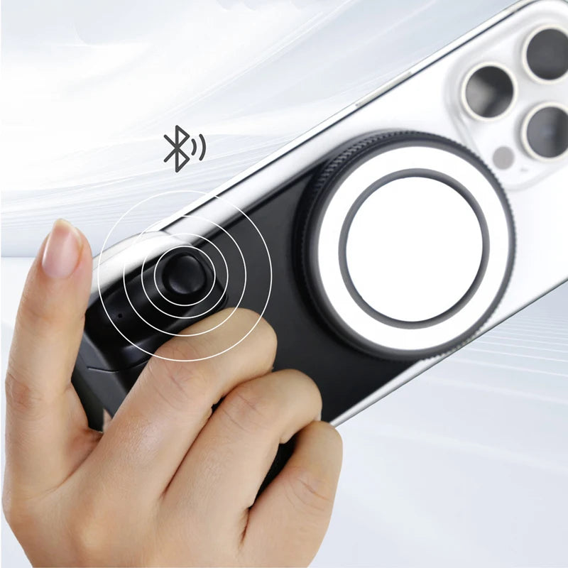 2025 Smartphone Camera Shutter Grip Bluetooth Selfie Handle Camera Photo Stabilizer with Fill Light for Iphone Android MagSafe