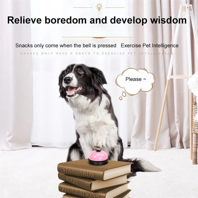 1pc Pet Toy Training Dinner Small Bell Footprint Dog