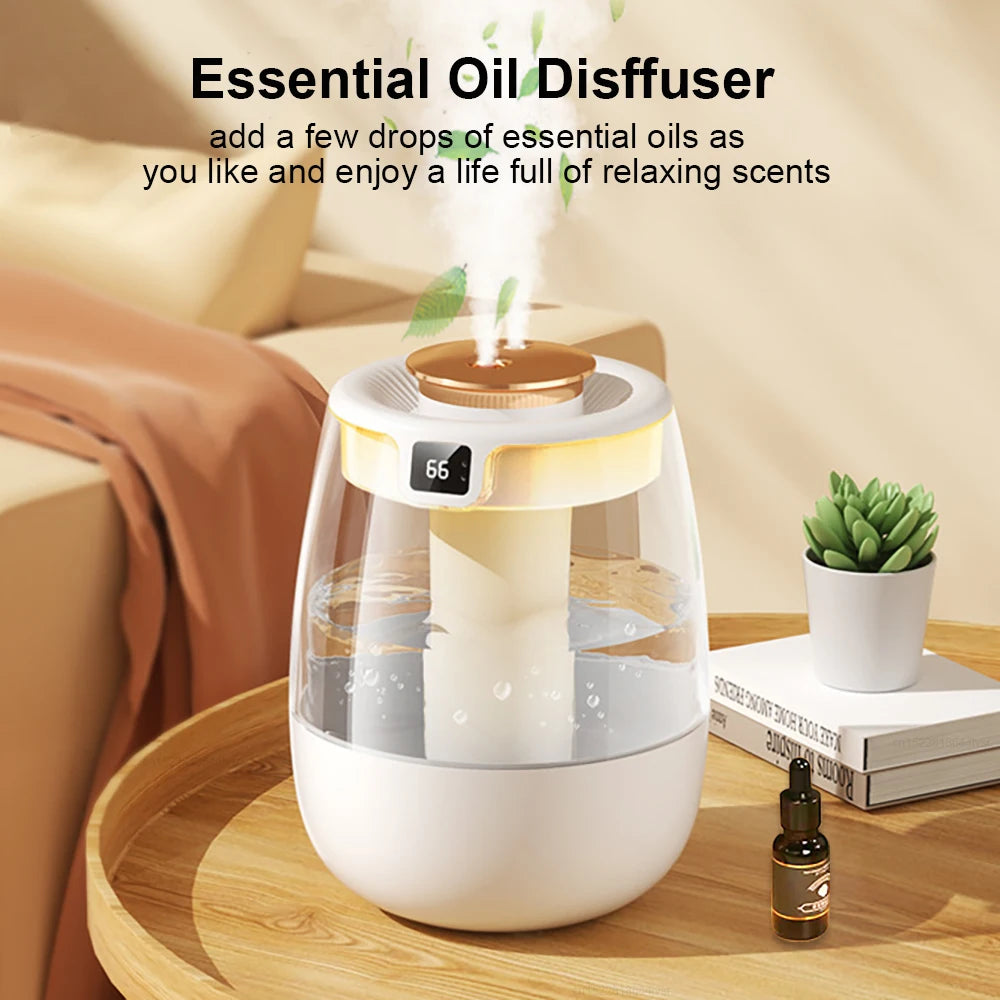 Air Humidifier Professional Large Capacity Double Spray Port Cool Mist Maker for Home Room Office Mute Desktop Air Humidifier