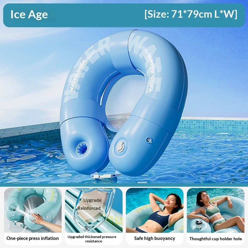 2026 summer Adult Inflatable Float Summer Cool Water Sofa Thickened Outdoor Water Hammock for Pool Swimming Relaxation