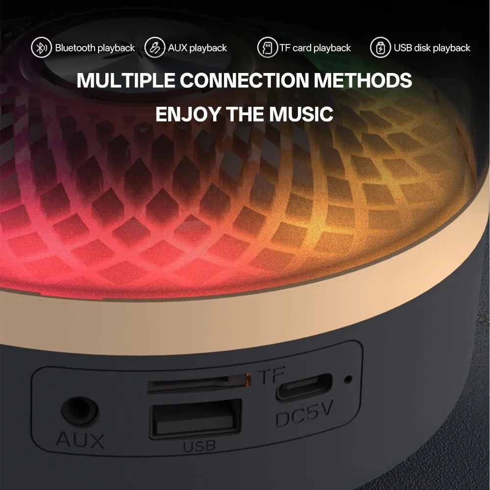 Glaze 5 Subwoofer Bluetooth 5.3 Audio Breathing Lamp Speakers Hi-Fi Acoustic Wireless Soundbar Portable Speaker for Home Theater