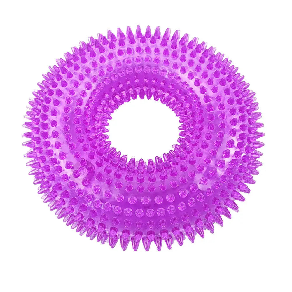 Durable Dog Chew Toys Dog Squeaker for Aggressive Teeth Cleaning Non Toxic TPR Dog Toys Molar Bite Rubber Chew Ball Accessories