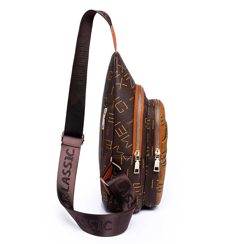 Women Bag new fashion Chest Bags for Women Ladies Sling Pack Chest Pack PU Leather Crossbody Bag Short Trip Shoulder Bags Luxury