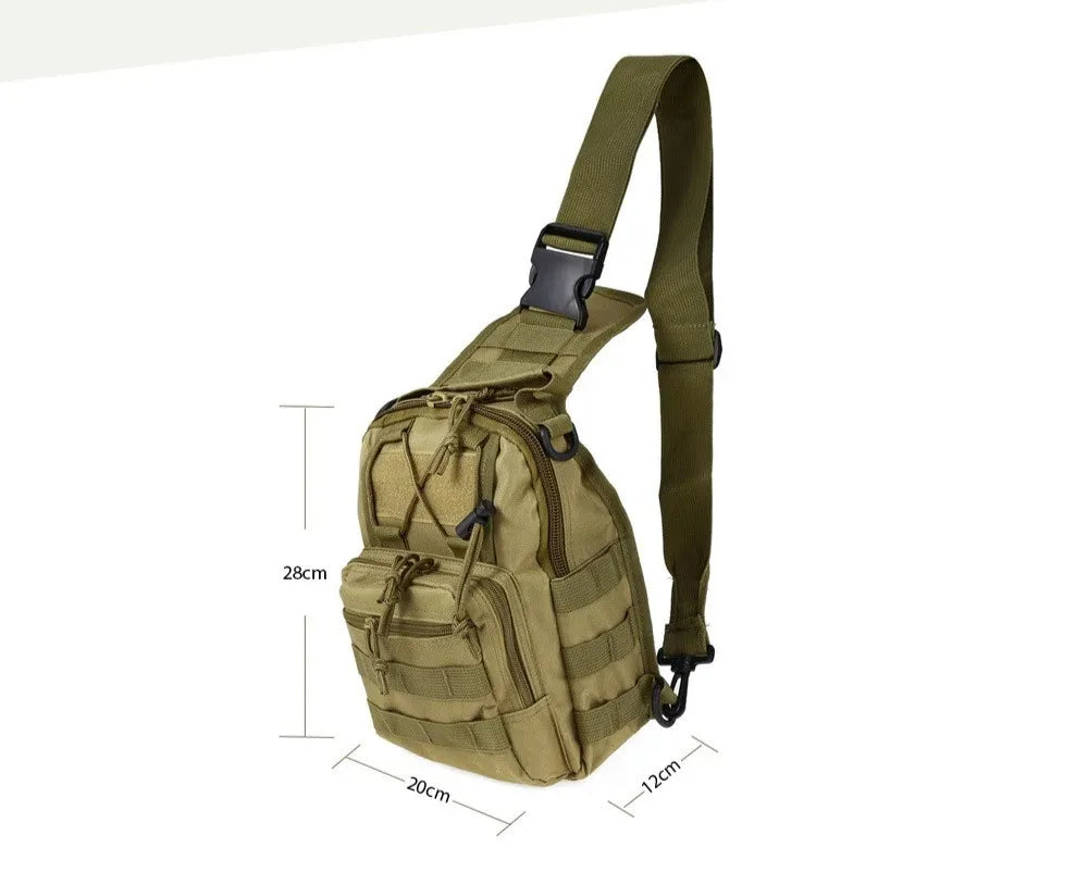 Men's outdoor Chest bag Camouflage Shoulder Bag Sling Backpack 900D Oxford Mountaineering Camping Fishing Trekking