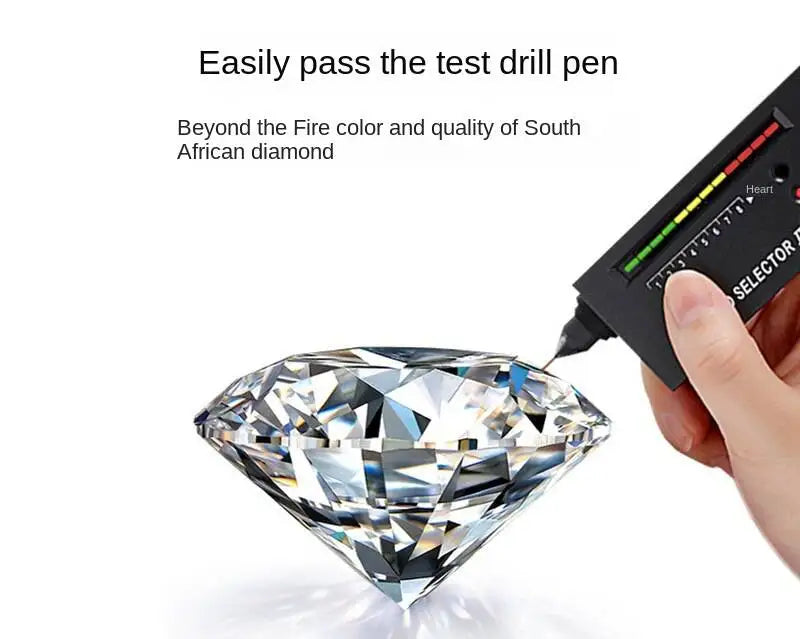 TY Classic Men's 1.0 Carat Real Moissanite white Ring 18K White Gold D Color Diamond Engagement Wedding Fine Jewelry Gift