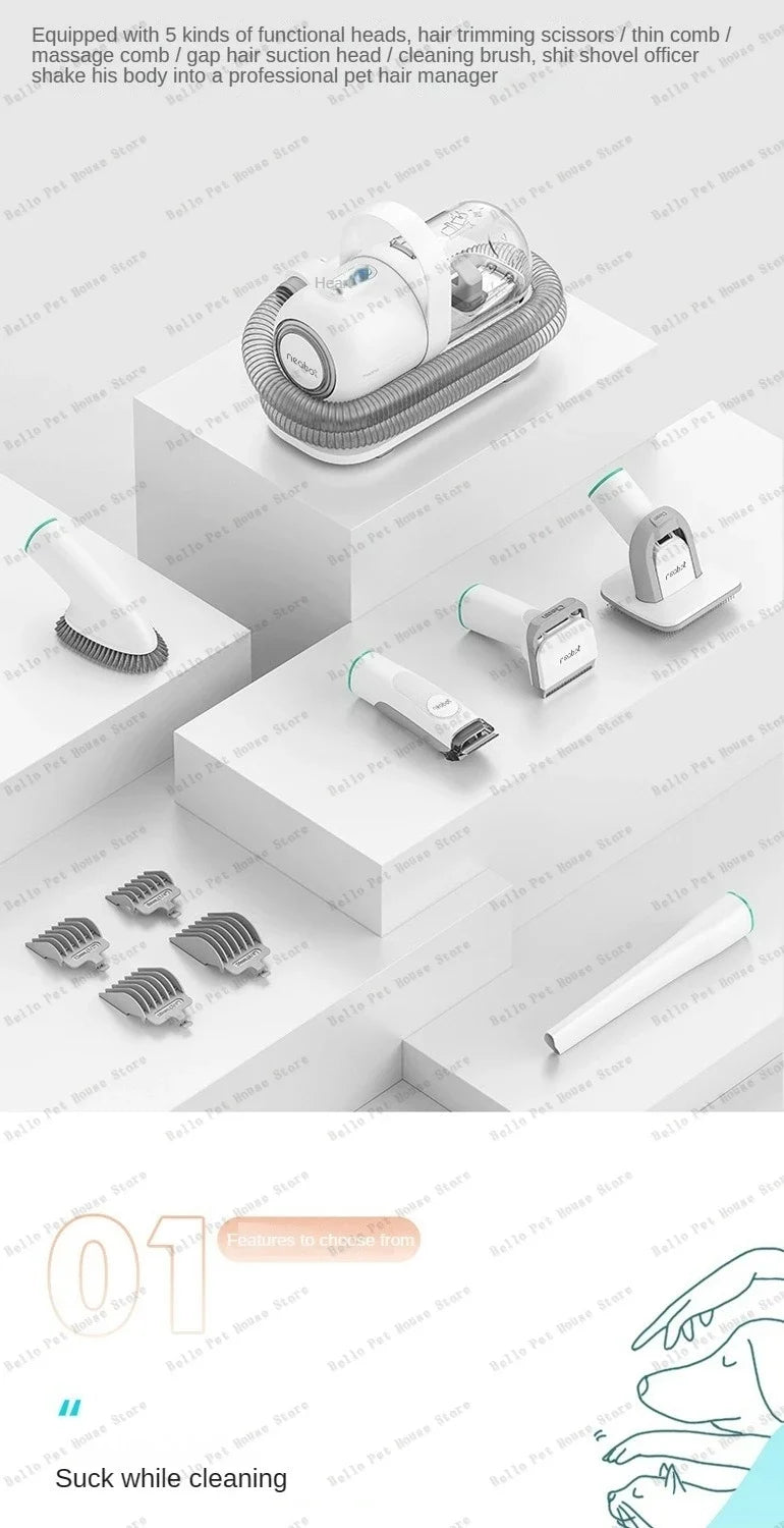 Pet Hair Trimmer  Pet Grooming Instrument Comb, Shave and All-in-one Multifunctional Cleaning Machine Dog and Cat Comb