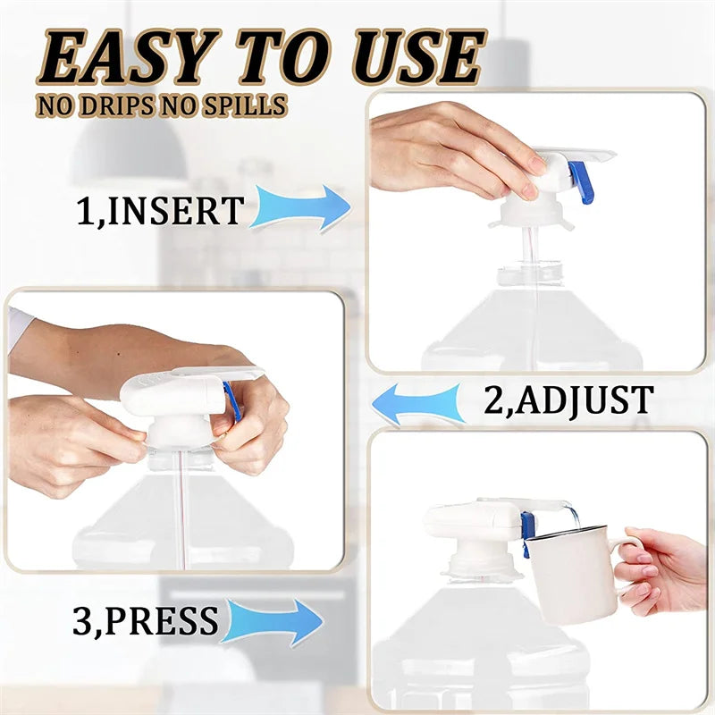 Automatic Drinking Straw Suction Pump Automatic Beverage Straw Beverage Dispenser Magic Tap Spill Proof Water Pump DIY Dispenser