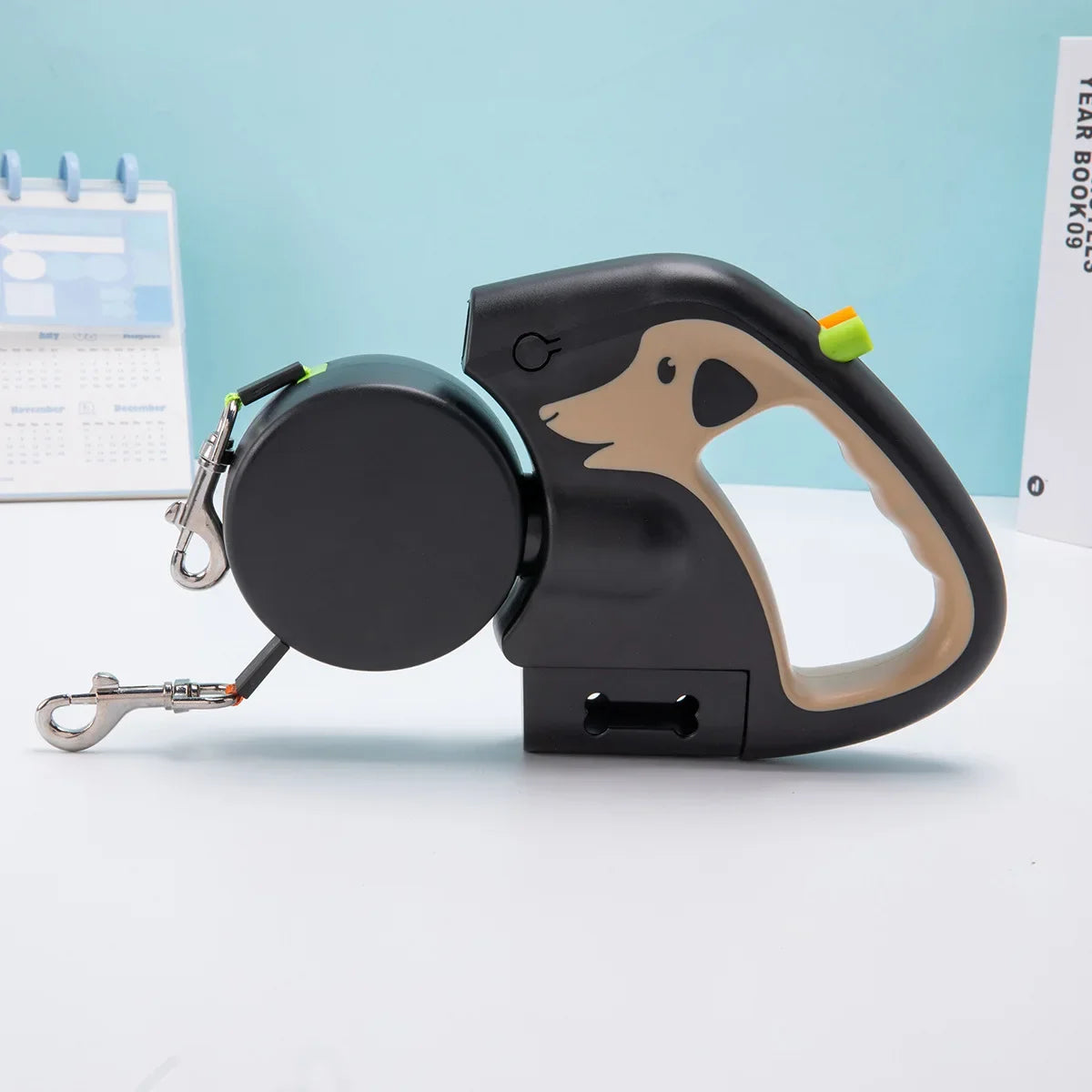 Portable Rotating Pet Leash for 2 Dogs, Double End Leash, Light Retractable Roulette, Walking Supplies