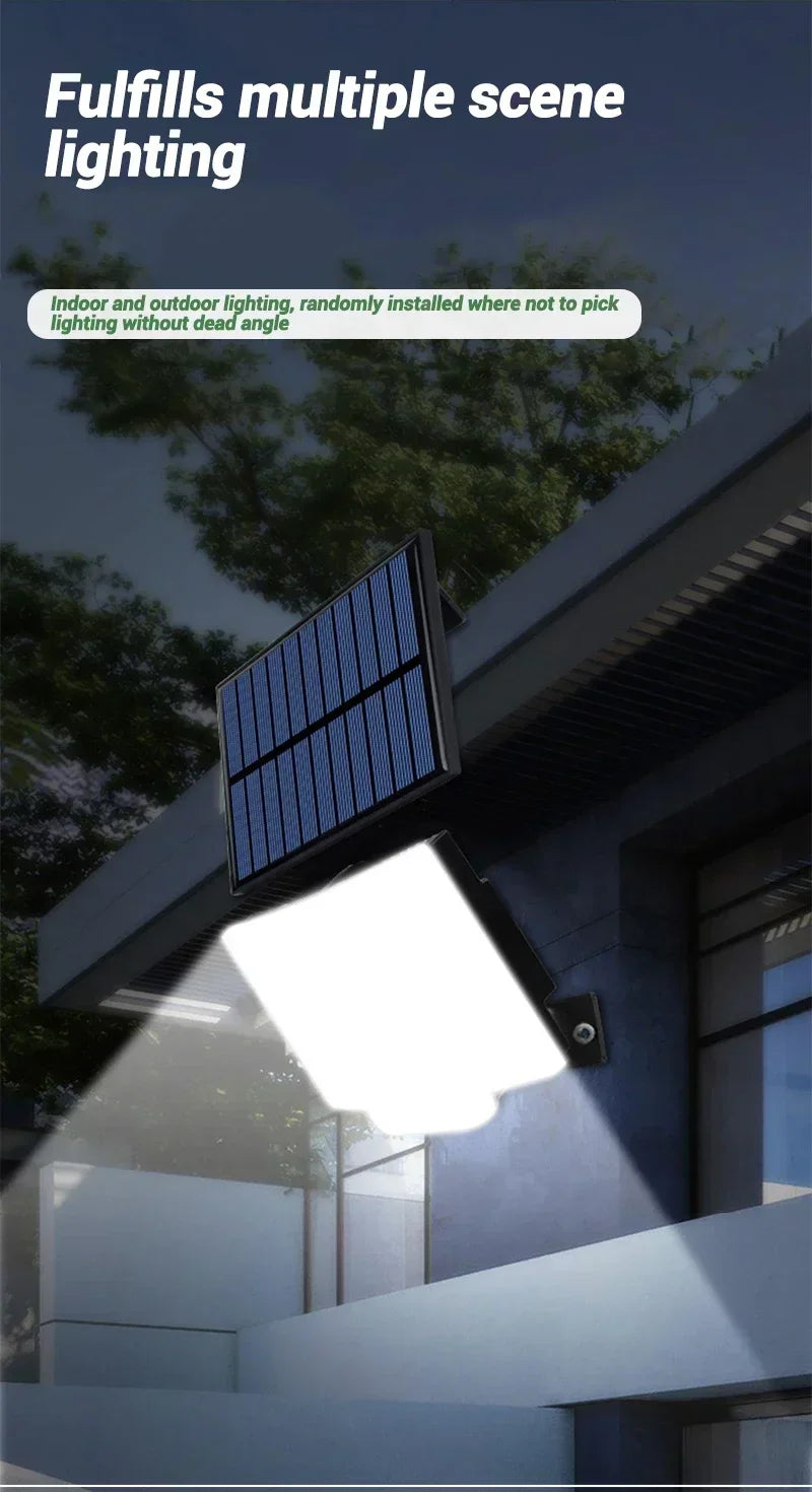 1-2pcs Super Bright 234LED Solar Light, IR Sensor Street Light, Decorative Wall Light, Multiple Switch Modes with Remote Control