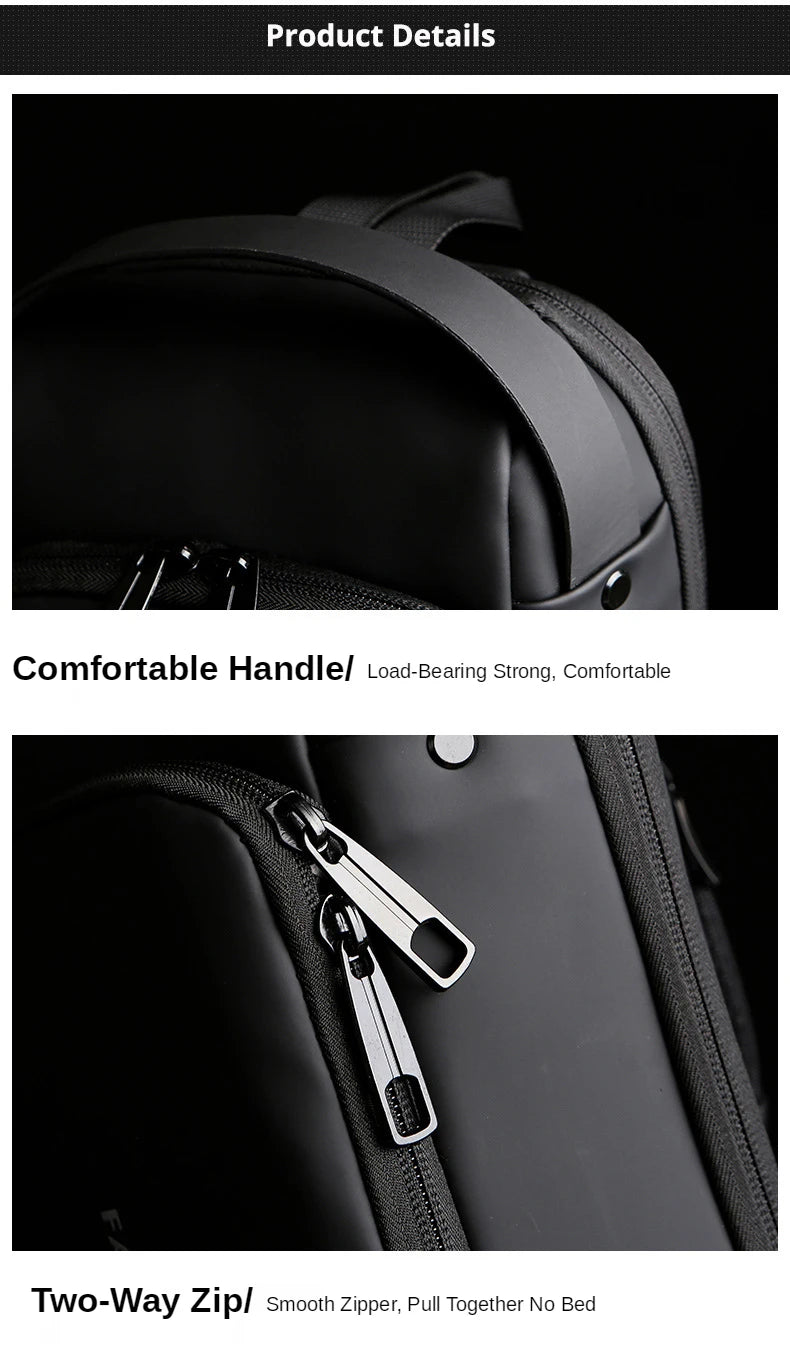 New Brand Designer Men Crossbody Bag PU Leather Classic Anti-Theft Shoulder Bag Chest Bag Multifunctional for Men
