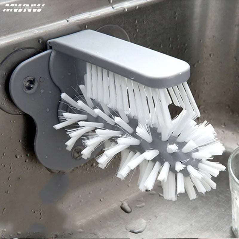 Detachable Type Sucker Cup Brush Milk Bottle Cleaning Brush Water Bottles Cleaner Glass Cup Cleaning Brush Kitchen Tools
