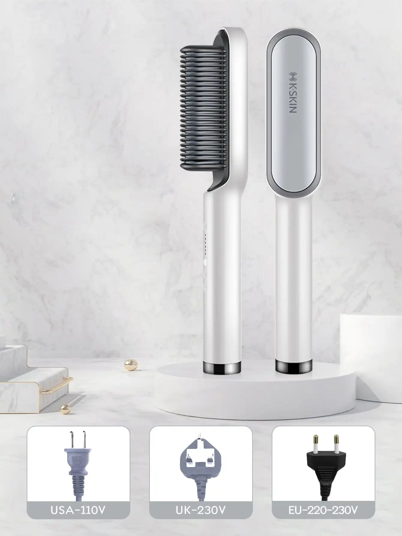 Upgrade 2-in-1 Portable Electric PTC Multi-function Quick Hot Pro Hair Straightener Dropshipping