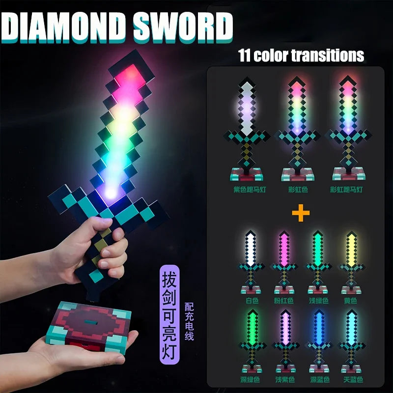 My World Sword Night Lamp Decoration Piece Color-Changing Sword Game Peripheral Gift Model Desk Lamp