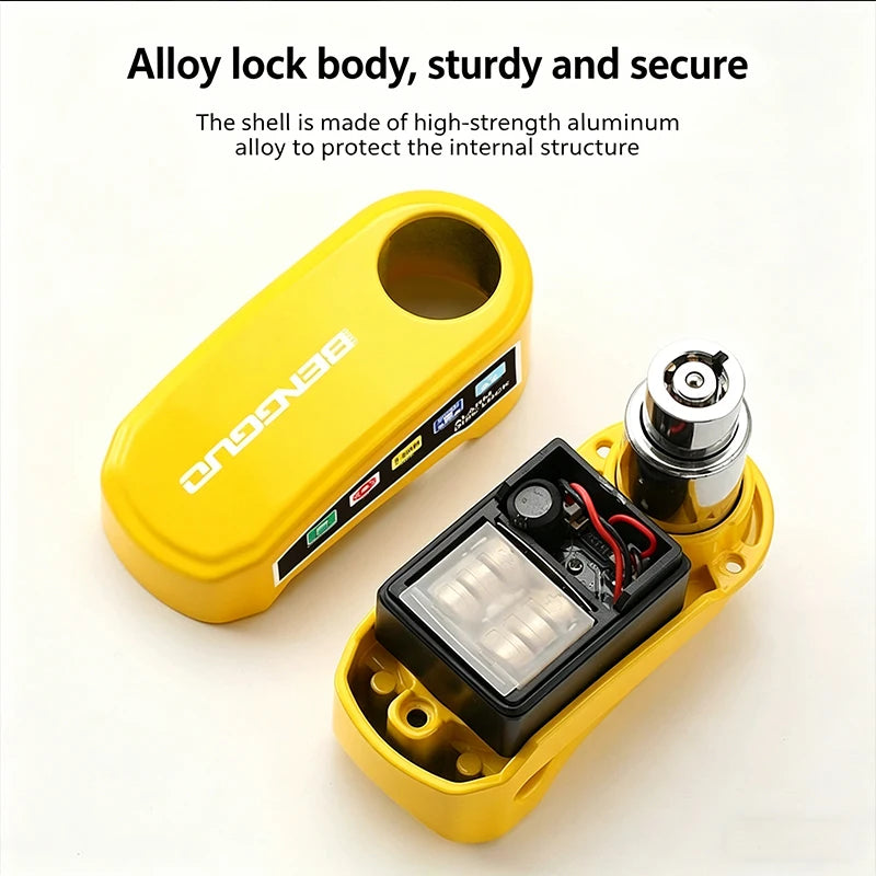 Scooter Motorcycle Burglar Alarm Lock Waterproof Bicycle Alarm 110db Warning Security Lock Moto Disc Brake Padlock Accessories