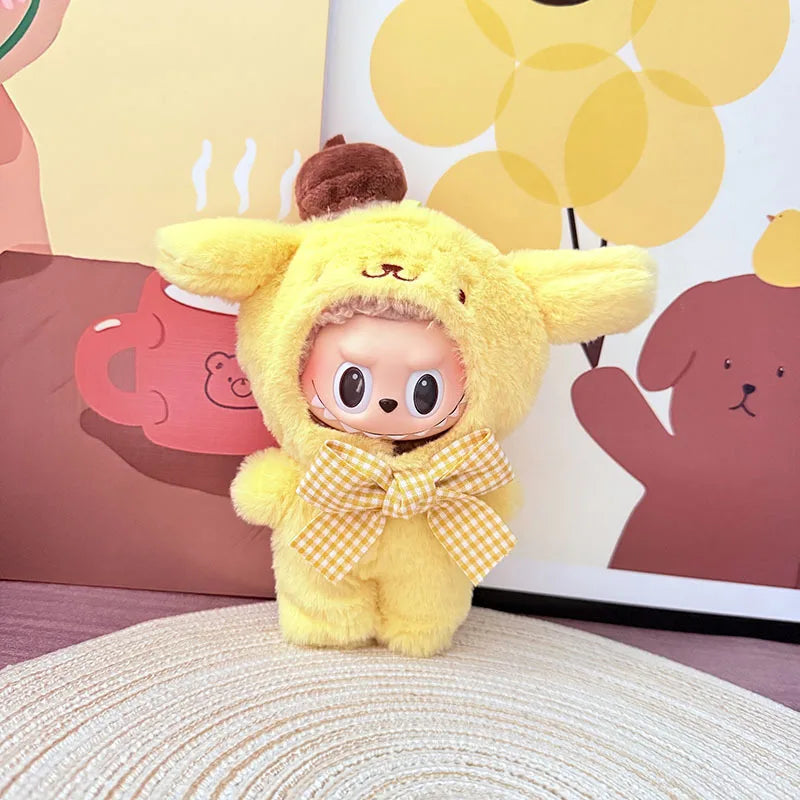 Cute Animals for Labubu Doll Clothing Set Hat 17cm Clothes Shoes Doll DIY Accessories Training Sitting Party Games Toys Gifts