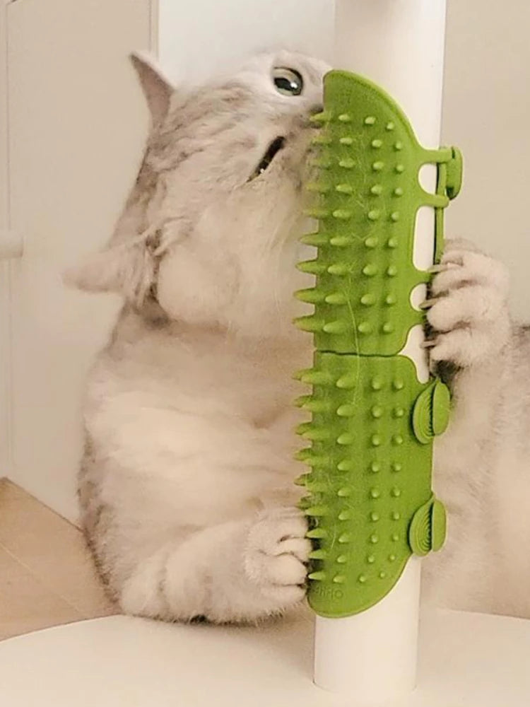 Pet Cat Hair Removal Massage Comb Cats Scratching Rubbing Brush kitten Grooming Self Cleaning Wall Corner Cat Scratcher Combs