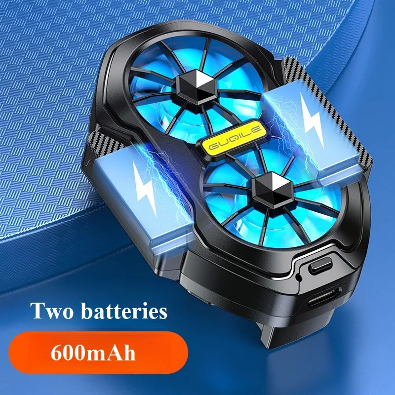 FS01 Dual Fan Rechargeable Mobile Phone Cooler Radiator Long Lasting Stronger Cooling Air Cooling Clip design with Game Button