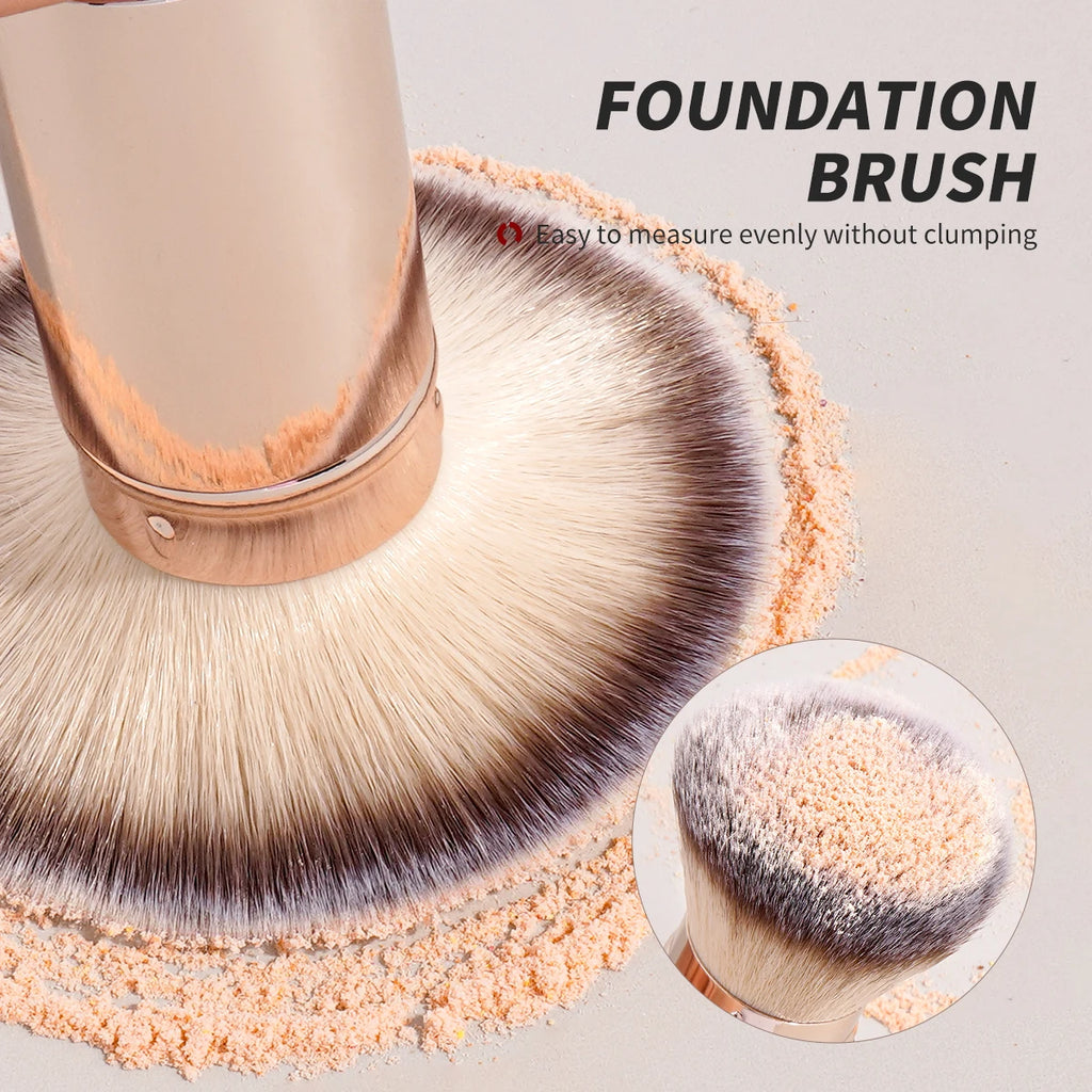 MAANGE 1PCS Retractable Foundation Makeup Brush Soft Dense Blusher Powder Concealer Makeup Brush Portable Cosmetic Makeup Tools