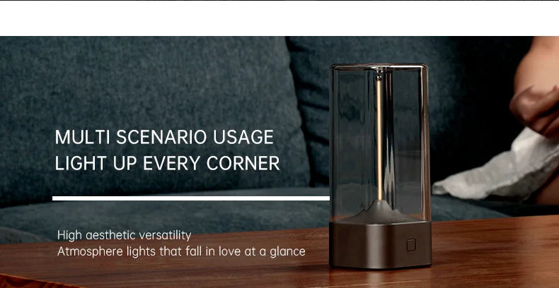 LED Minimalist Cordless Table Lamps 3 Levels Dimmable Rechargeable Camping Atmosphere Light Magnetic Filament Wireless Lamp