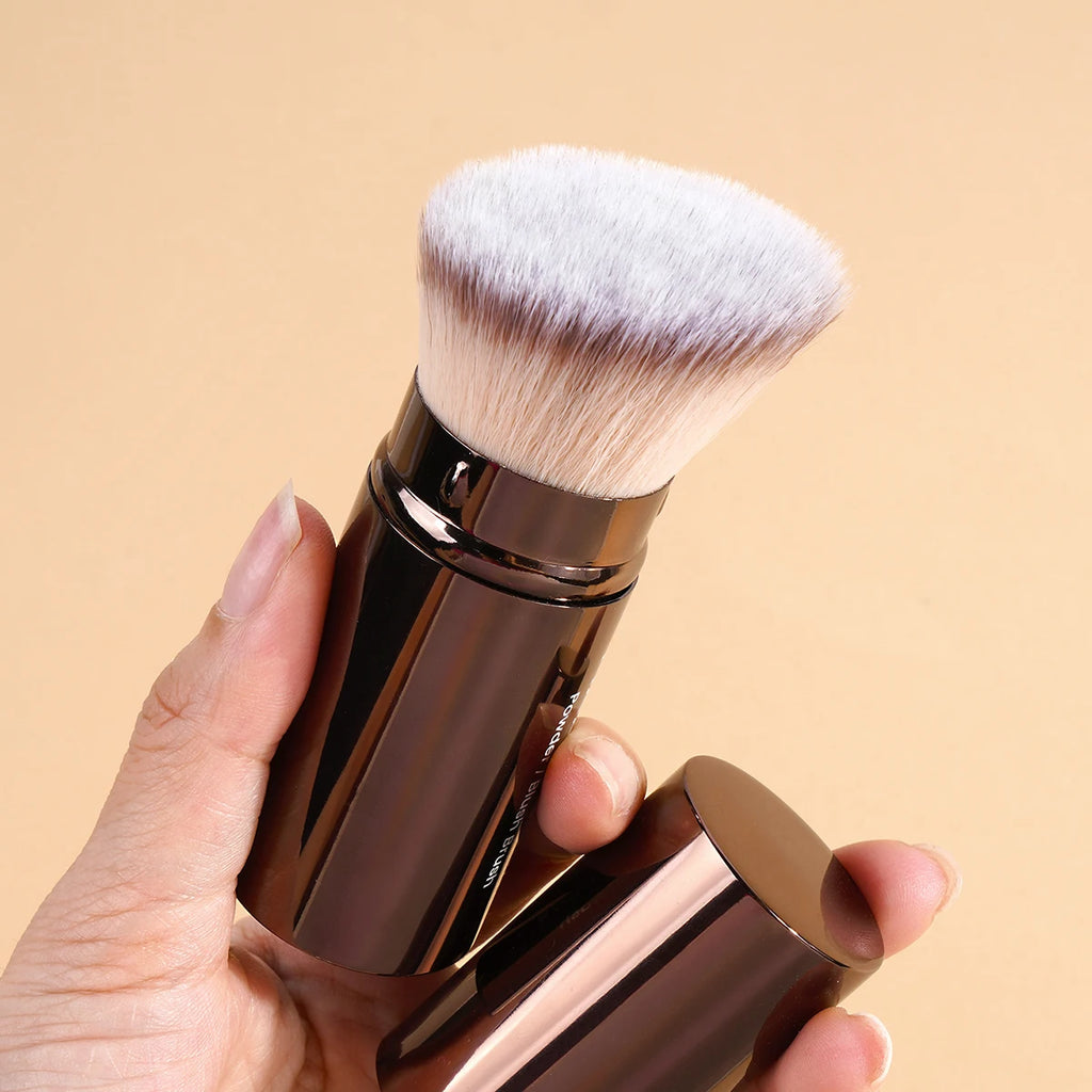 MAANGE 1PCS Retractable Foundation Makeup Brush Soft Dense Blusher Powder Concealer Makeup Brush Portable Cosmetic Makeup Tools