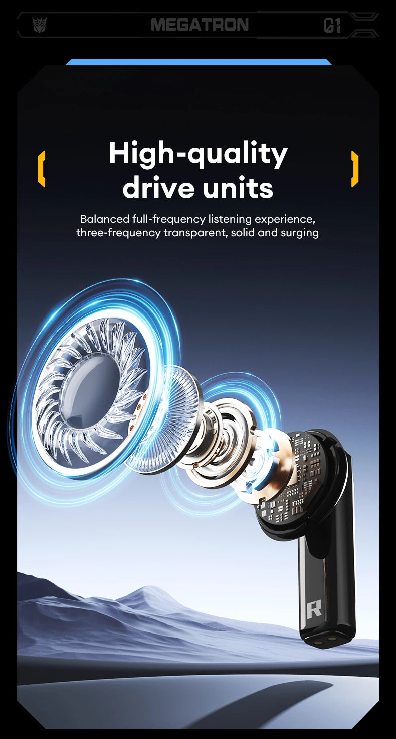 TRANSFORMERS TF-T36 Wireless Earphones Noise Reduction HD Call  Bluetooth Headphone Dual Mode HiFi Surround Sound Headset Choice