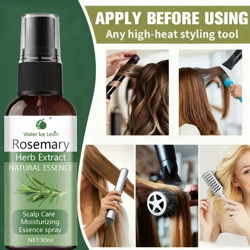 Rosemary Essential Oil For Hair, Moisturizing & Strengthening Treatment, Repairs Damaged Hair, Promotes Smooth Shiny Hair Growth