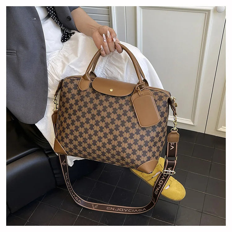 2025 New Large-Capacity Portable Tote Bag — Fashionable, Leisure & Travel-Ready, Versatile Shoulder/Crossbody Bag for Women
