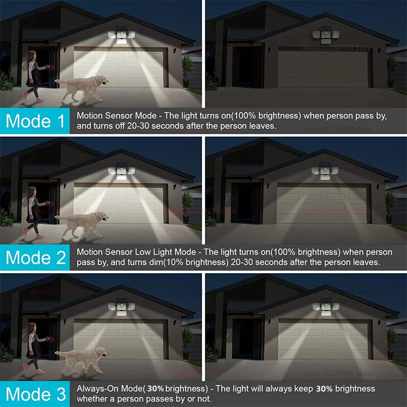 122/333 Led Outdoor Solar Lights Motion Sensor Powerful Led Lamp Spotlight Sunlight Energy Waterproof For Exterior Garden