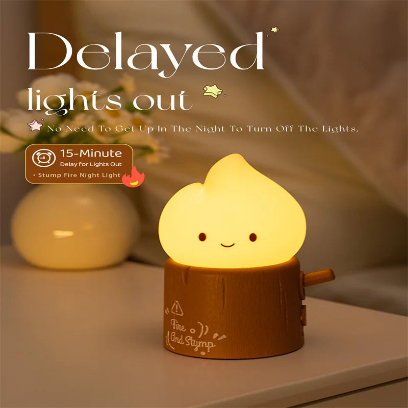 Flameless Candles Night Light Cute Sleeping Nightlights Dimmable 2 Lighting Modes Bedside Lamp For Kid Bedroom