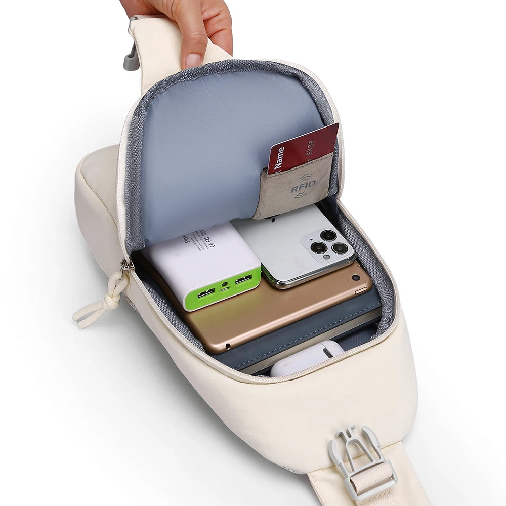 Men's casual messenger bag-multifunctional chest bag，suitable for outdoor sports,cycling and daily commuting,daily commuter bag