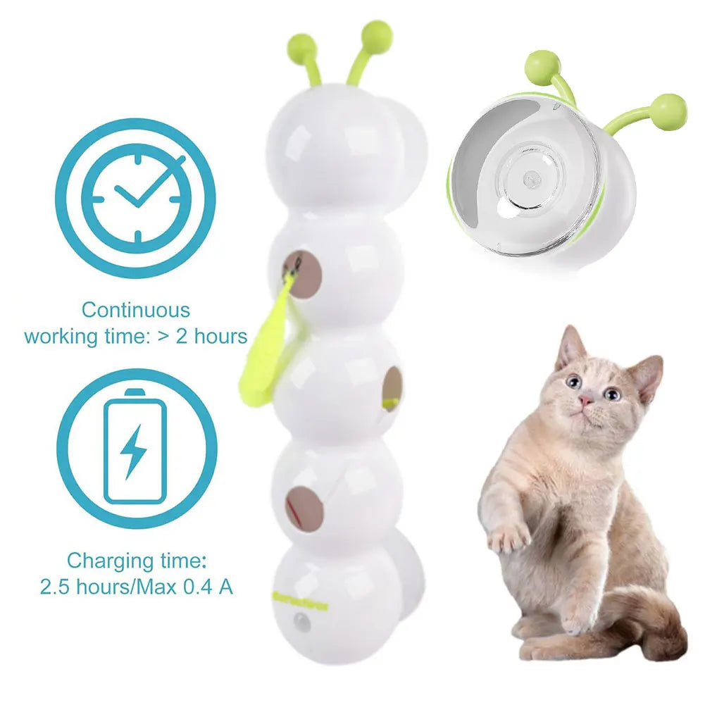 Creative Cat Teasing Stick ABS Durable Scratch Resistant Intelligent Sensing Interactive Cat Toy Rechargeable Auto Motion Toys
