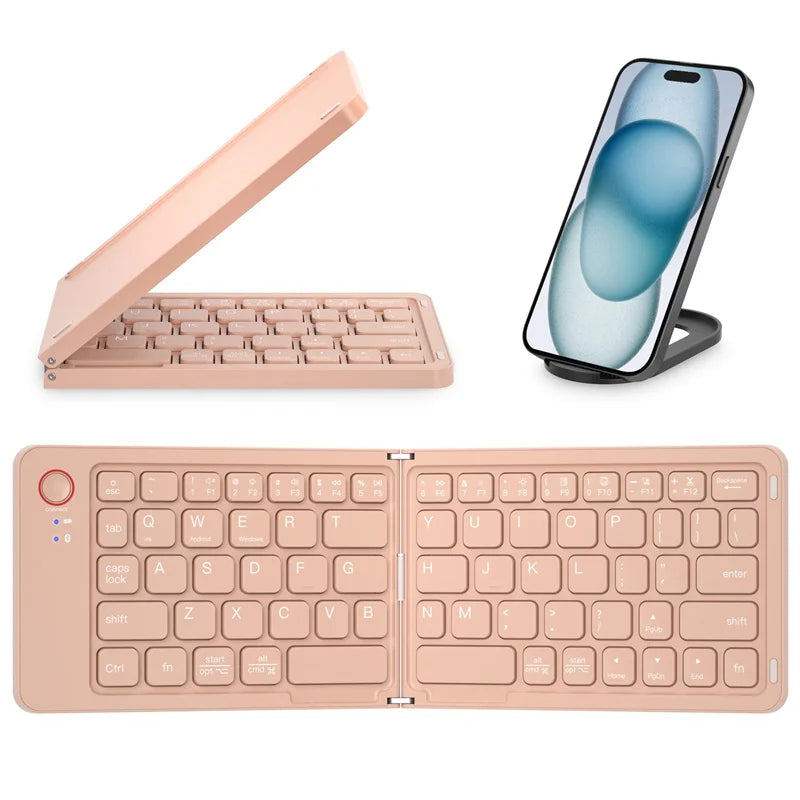 Portable Bluetooth Folding Keyboard for IOS/Android/Windows Tablet Mobile Phone Portable Keyboard Computer Accessories