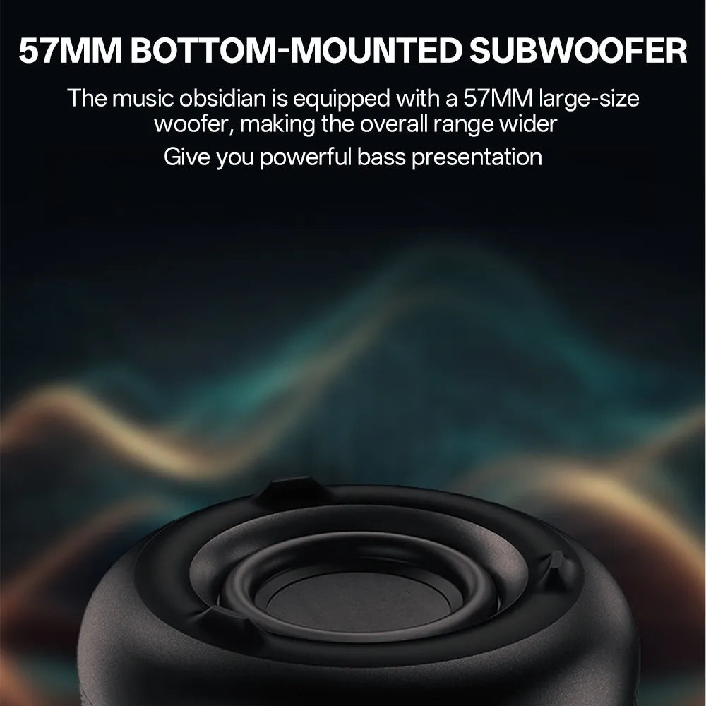 Glaze 5 Subwoofer Bluetooth 5.3 Audio Breathing Lamp Speakers Hi-Fi Acoustic Wireless Soundbar Portable Speaker for Home Theater