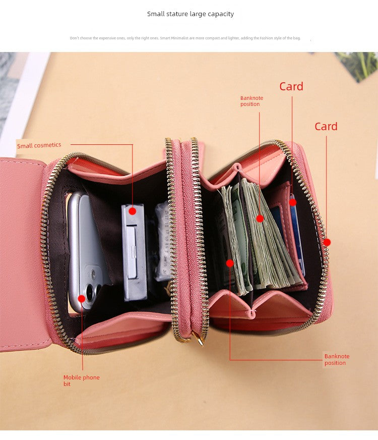 2025 New Arrival Ladies Phone Bag Touch Screen Can Hold Change Card Large Capacity High-End Crossbody Small Shoulder Bag