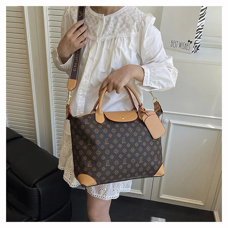 2025 New Large-Capacity Portable Tote Bag — Fashionable, Leisure & Travel-Ready, Versatile Shoulder/Crossbody Bag for Women