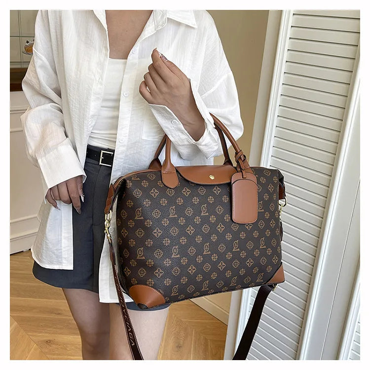2025 New Large-Capacity Portable Tote Bag — Fashionable, Leisure & Travel-Ready, Versatile Shoulder/Crossbody Bag for Women