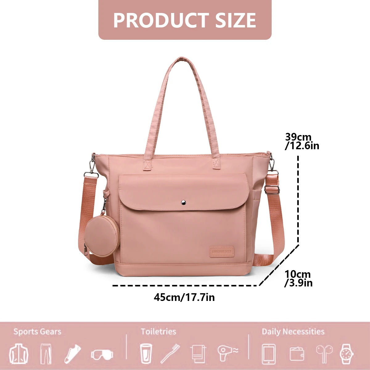 Tote Bag 2025 New Large-Capacity Crossbody Bag Lightweight Cloth Bag Middle-Aged Mother Bag Multi-Layer Shoulder Bag Travel Backpack Women's Coin Purse
