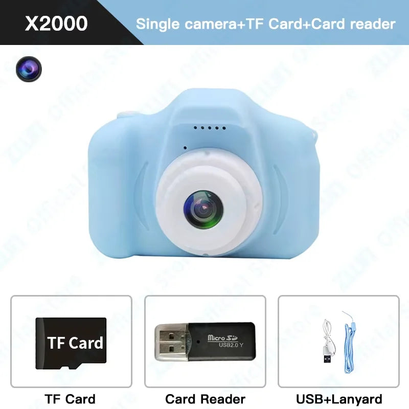 ZWN Children Digital Cameras 1080P HD Camera Video Toys 2 Inch Color Display Outdoor Camera SLR Camera Kid Toy+TF Memory Card