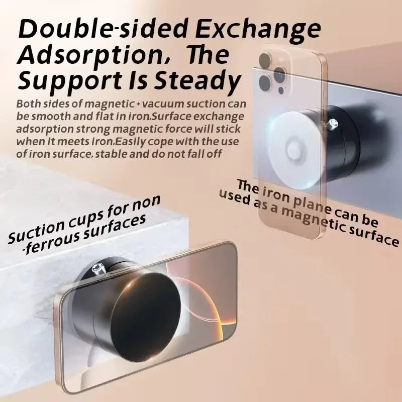 Vacuum Magnetic Suction Cup Folding Swivel Phone Stand 360 Degree Rotation Phone Holder For Iphone Car cell Phone Bracket