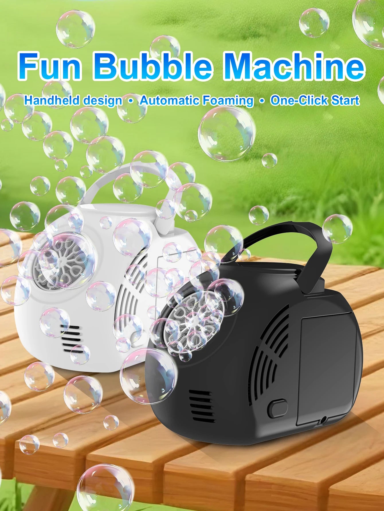 10 hole fully automatic bubble machine for children's kindergarten outdoor activities bubble toy without battery bubble water