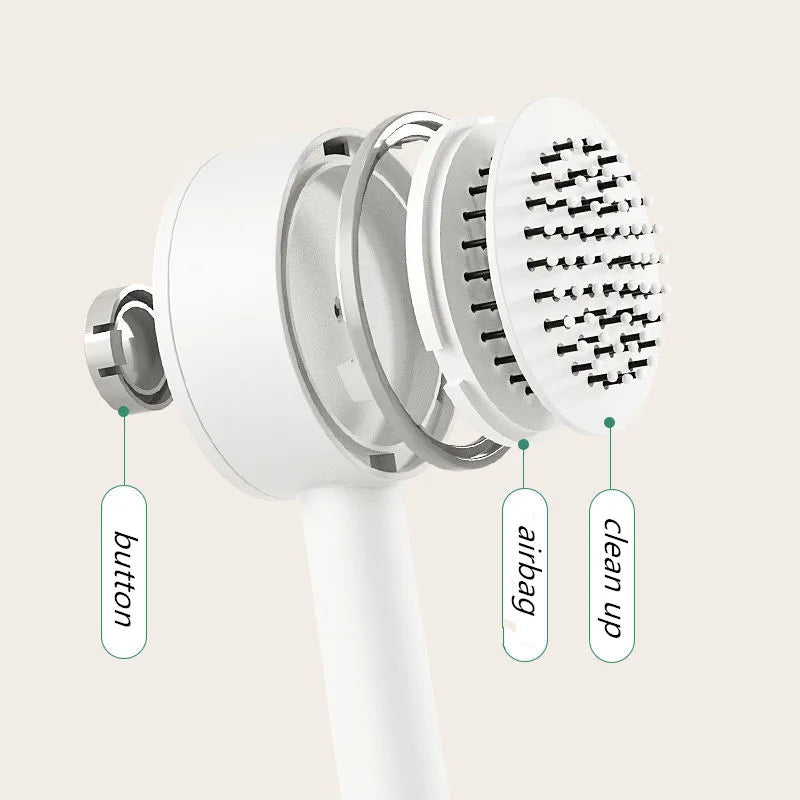 Central Airbag Hair Comb Self Cleaning Detangling Hair Brush For  Women Smooth Anti-Static Scalp Massage Hairbrush Dropshipping