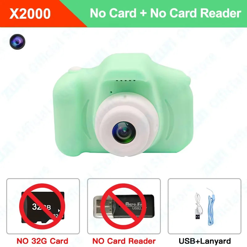 ZWN Children Digital Cameras 1080P HD Camera Video Toys 2 Inch Color Display Outdoor Camera SLR Camera Kid Toy+TF Memory Card
