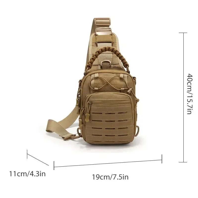 Outdoor Sport Sling Bag Pack Crossbody Shoulder Backpack EDC Assault Range Bag for Climbing Hiking Cycling Hunting Travel