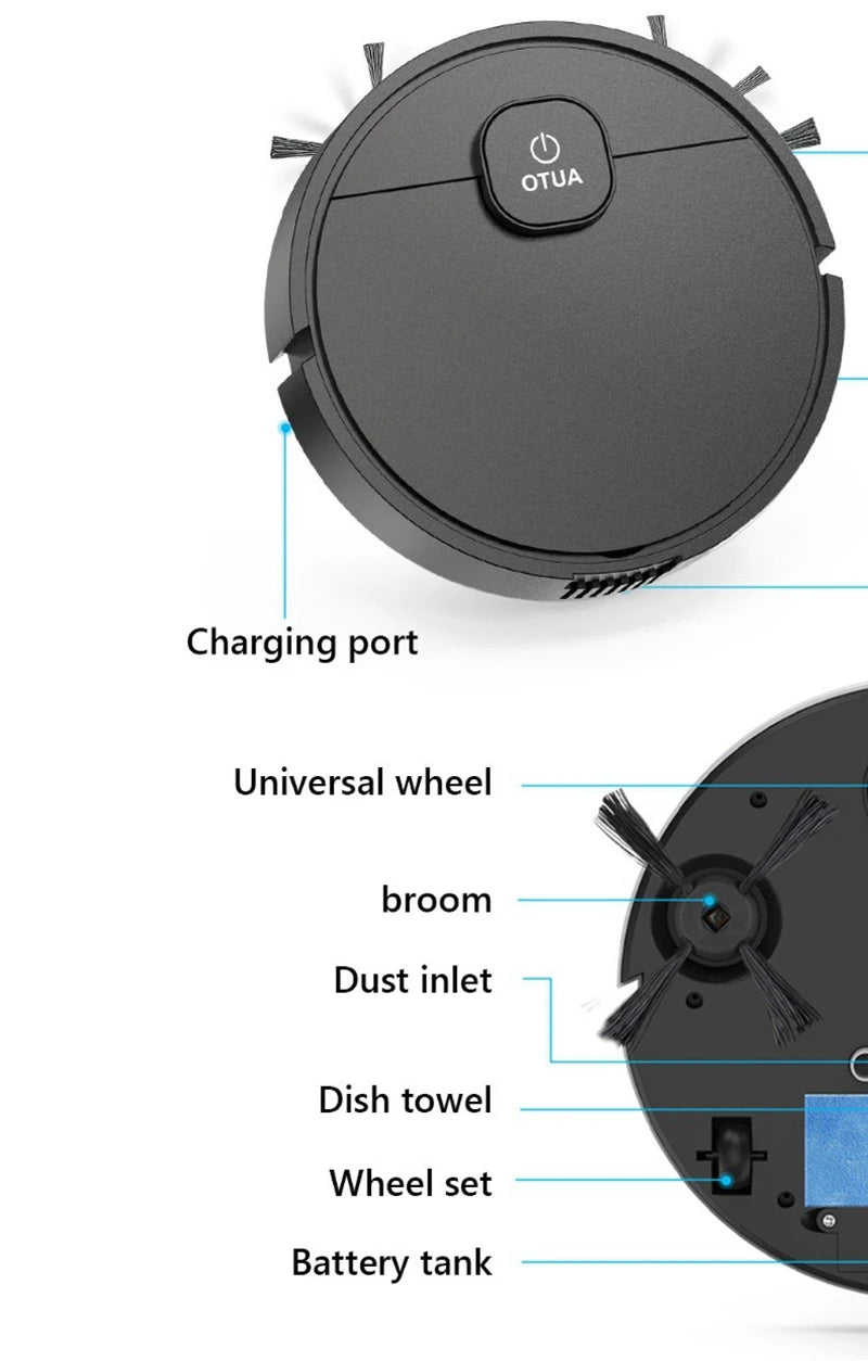 Midea 3-in-1 Smart Sweeping Robot Smart Cleaner Rechargeable Fully Automatic Vacuum Cleaner Sweep Debris Pet Hair Home Appliance