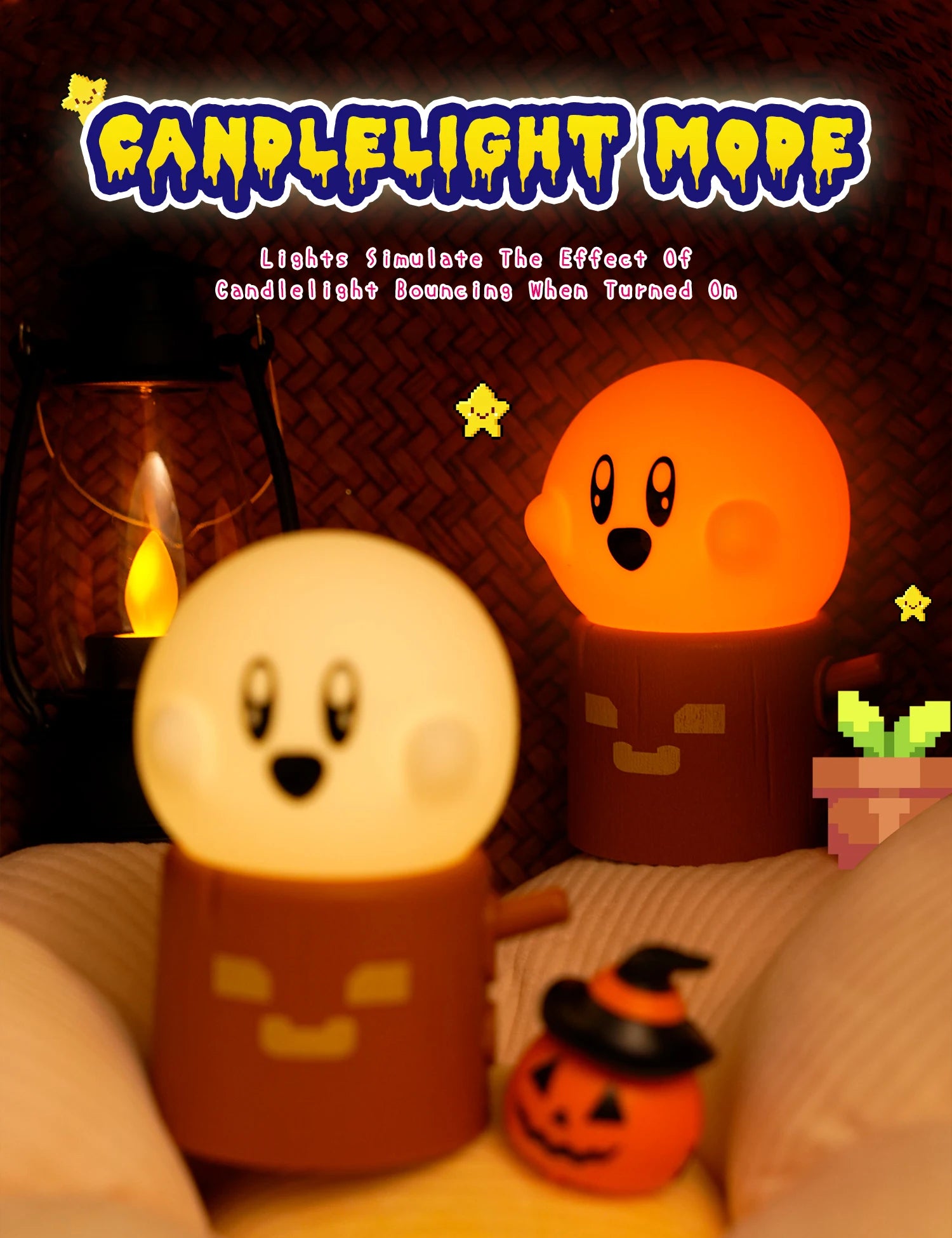 Flameless Candles Night Light Cute Sleeping Nightlights Dimmable 2 Lighting Modes Bedside Lamp For Kid Bedroom