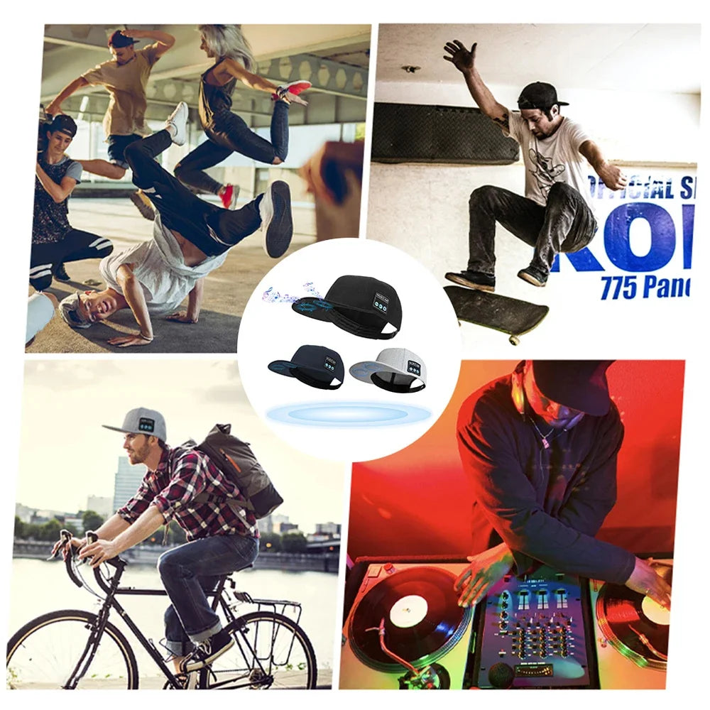 Music Hat Wireless Bluetooth Speaker Hat Baseball Cap & Headphones Supports Volume Control Motion Music Hedset With Microphone