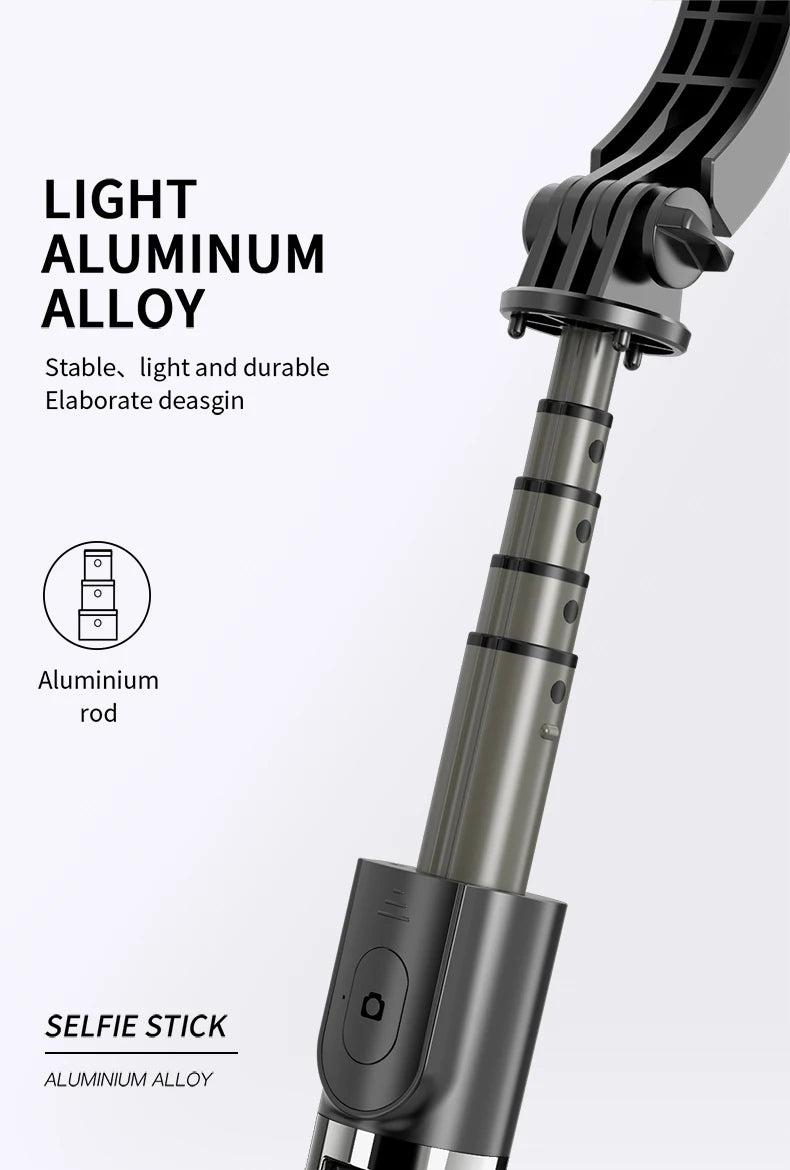 Handheld Gimbal Stabilizer for Smartphone 1-Axis with Selfie Stick Tripod Stand Wireless Bluetooth Remote for iPhone Android